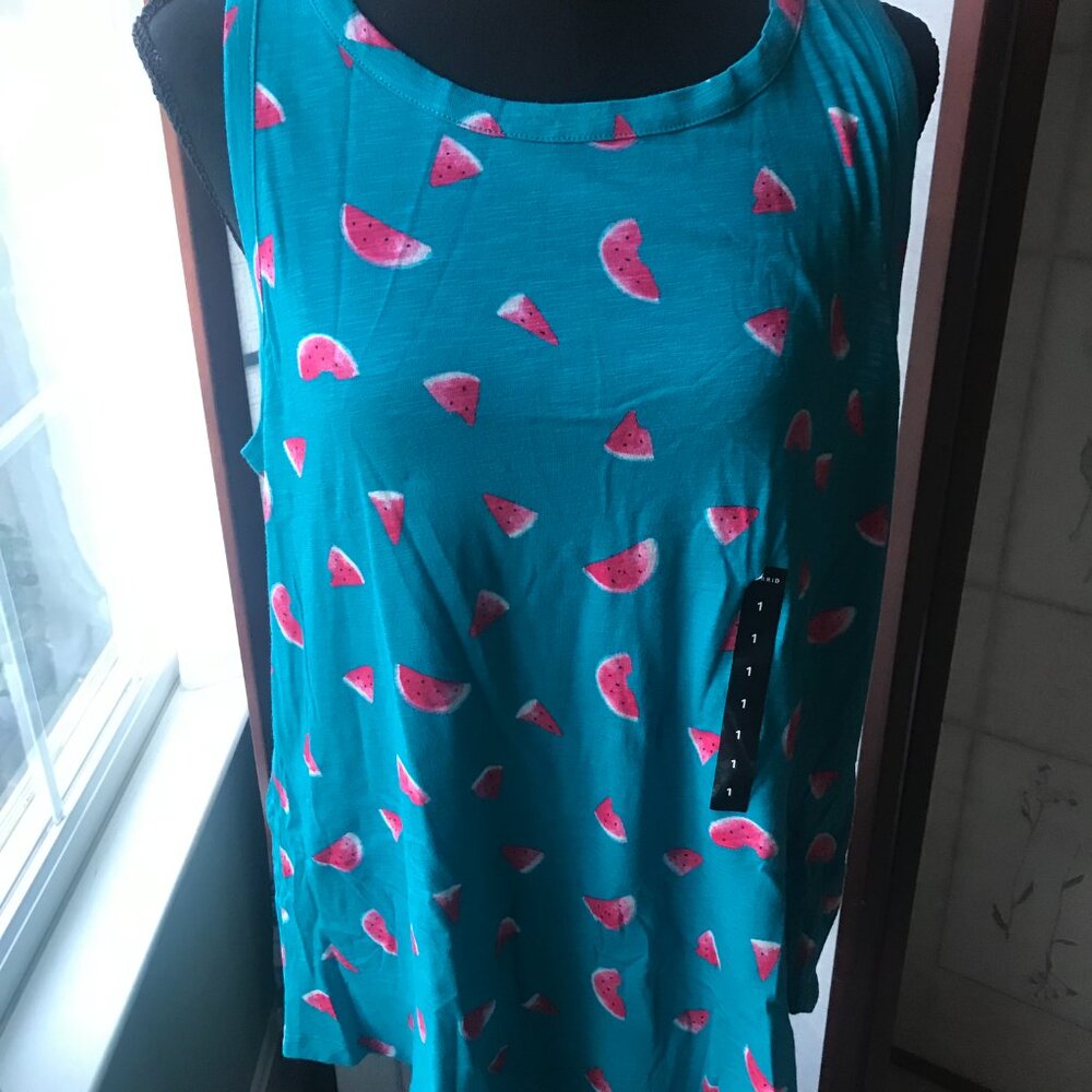 Torrid Blue Watermelon Tank Top Size 1 NEW with tag